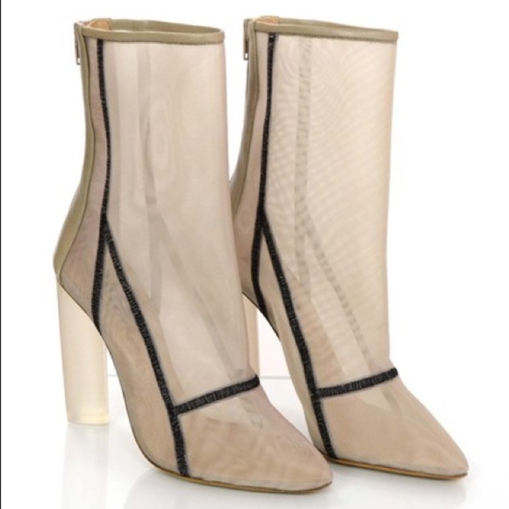 Yeezy Bone Mesh Ankle Boot Heel 39.5 Rare Kylie